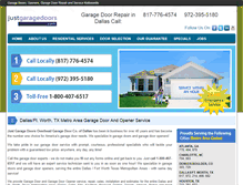 Tablet Screenshot of dallas.justgaragedoors.com