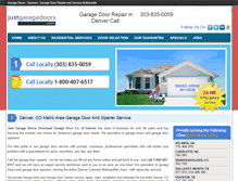 Tablet Screenshot of denver.justgaragedoors.com